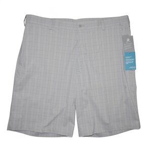 Nike Dri-Fit Men's Size 38 Golf Shorts Flex Stretch Gray/White Tattersall NWT